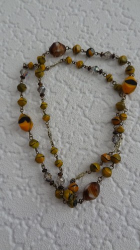 Vtg orange brown glass - vtg,