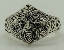 Green Man 925 sterling silver