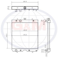 Radiator for kubota compact - radiator,