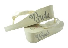 Bride Wedge Wedding Flip Flops