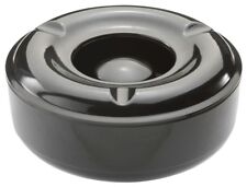 Windproof Ashtray Lidded Black Melamine 5.75" Cigarette Pub Outdoor Ashtray