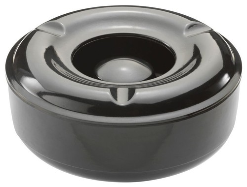 Windproof ashtray lidded black - lidded,