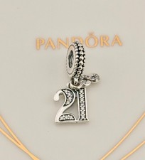 New Genuine Authentic Pandora Silver 21st Celebration Dangle Charm ~797263CZ