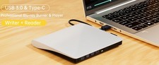 USB&Type-c 2 IN 1 External  Disc Writer + Reader BD CD DVD Drive USB 3.0 UK