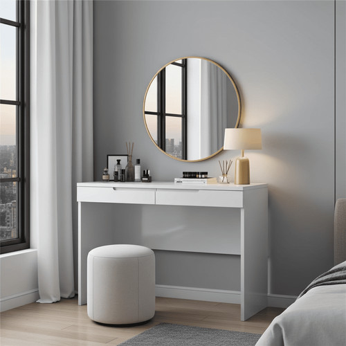 Office desk white - desk, high