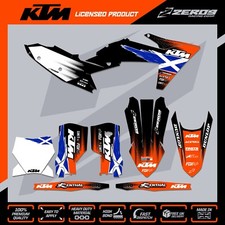 KTM MX Graphics Kit Motocross Graphics SX SXF EXC EXCF 125-500 FLAG SCOTLAND BLK