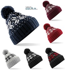 Womens Mens Winter Bobble Hat
