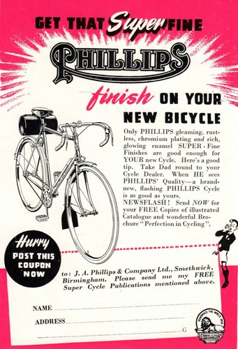 Vintage phillips cycle advert - vintage,