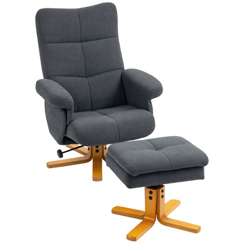 Homcom linen recliner chair - recliner,
