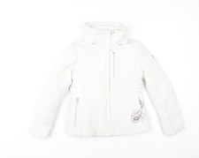 Poivre Blanc Women's White Ski Jacket Size 10 Waterproof Insulated