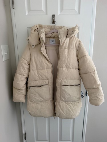 Zara neutral puffer jacket - neutral,