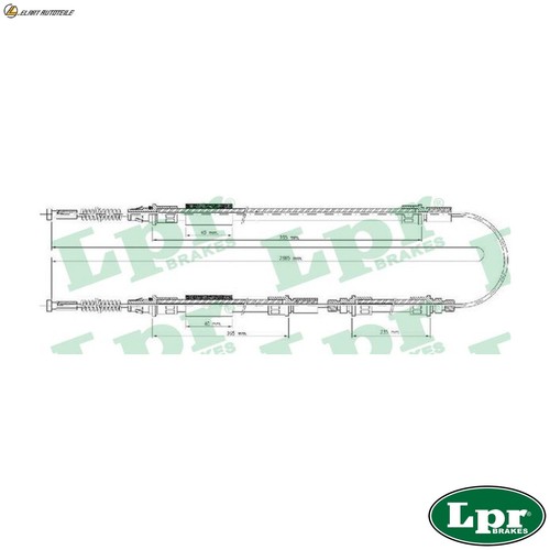 Cable parking brake c0277b for - cable,