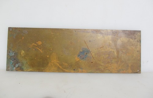 Vintage brass door - door, kickplate