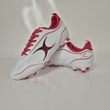 Gilbert Rugby Boots - Cage Torq MSX Boots - White Red Sz:8 - Ex Display Free p&p