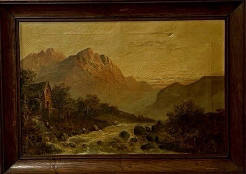 Vintage oil canvas - vintage,