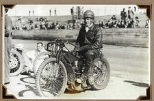 Antique vintage speedway race motorcycle J.A.P photograph original 30s 40s #7