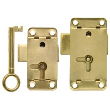 Wardrobe Lock/Key Cabinet Cupboard Door Furniture Latch Retro/Vintage/Old Style