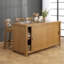 Kitchen Island with Bar Table