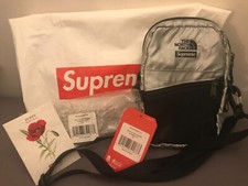 Used Supreme x The North Face Shoulder Bag in Metallic Silver and Black