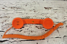 Retro Telephone Handset 3.5mm Classic Radiation Proof Phone Receiver In Orange.