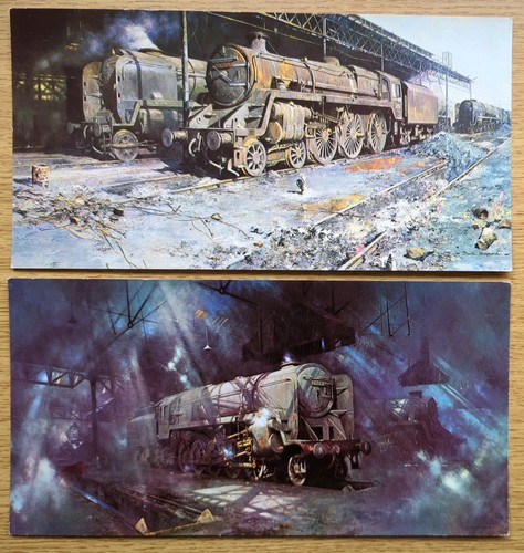 Postcards railway scenes - of,