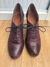 Jones Purple Leather Lace Up Heeled Shoes Size UK 6.5 (EUR 40)
