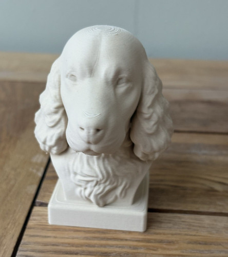 Unmarked white ceramic dog - white,
