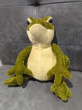 Merrythought Green Velvet Fabulous Frog Soft Toys ( Slight Wear to face )