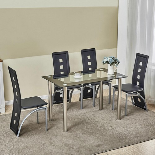Piece dining table set - piece, black