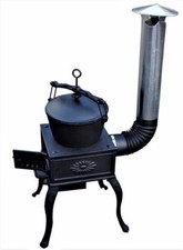 Cast Iron Coal Wood Burner BBQ Stove Heater Shed Summerhouse Workshop Garage