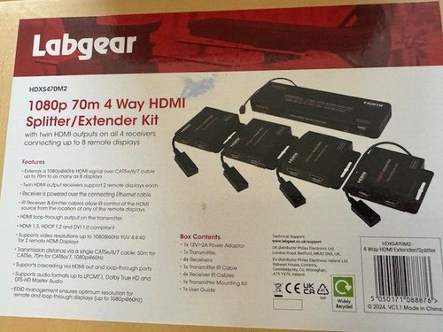 Labgear hdxs450k 18gbps 60m - 18gbps,