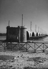 Bridge in Pont Saint Esprit damaged by bombing 1944 Switzerland Old Photo