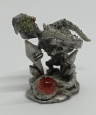 Pewter mystical dragon crystals figurines crystal ball collectable 6cm