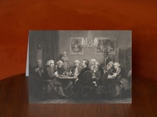 A Literary Party at Sir Joshua Reynolds by William Walker - A5 Art Print Card