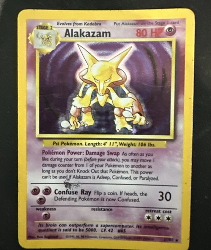 Alakazam 102 base set - base, holo