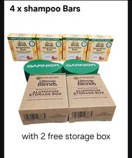 4 X Garnier Ultimate Blends Shampoo Bar 94% Plant Based, Strengthening