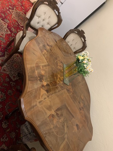Dining table with - with, chairs