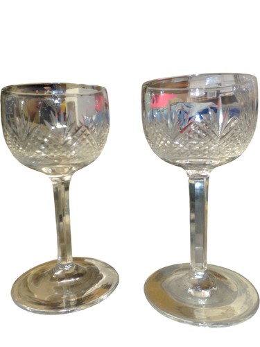 Crystal cut wine glasses - crystal,