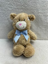 With Love Tesco Brown bear with blue ribbon soft toy