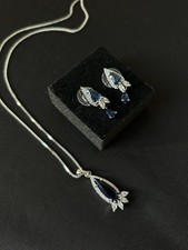 Silver Plated Sapphire Blue