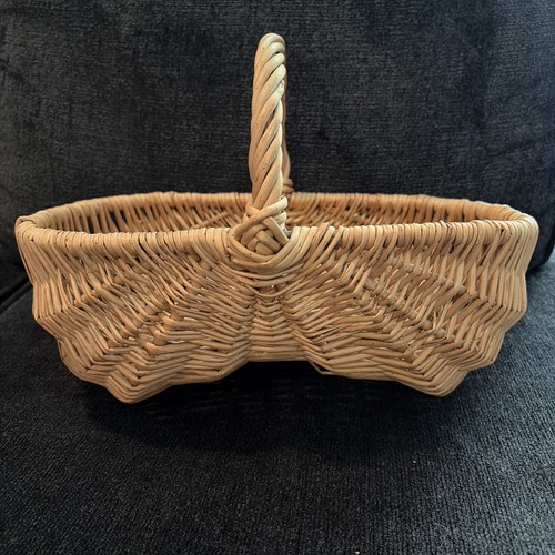 Wicker basket oval handle - wicker,