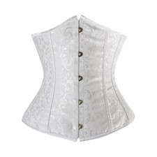 Size 6-24 Corset Steel Boned Corset Womens Underbust Waist Trainer Stain Corsets