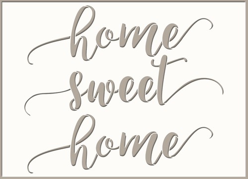 Home stencil sweet - home,
