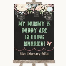 Shabby Chic Chalk Mummy Daddy