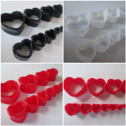 3mm 25mm ear tunnel heart - ear,