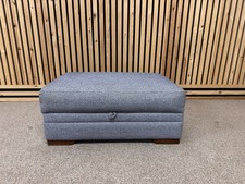  Dfs Storage Footstool, Blue, Fabric RRP £349