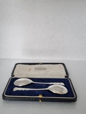 ANTIQUE CASED PAIR OF STERLING