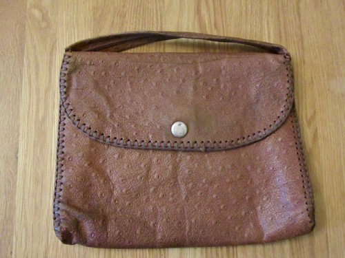 Ostrich skin genuine vintage - ,