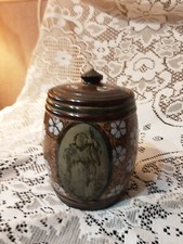  Royal Doulton Tobacco Jar And Cover Early 1900's Artists Initials
