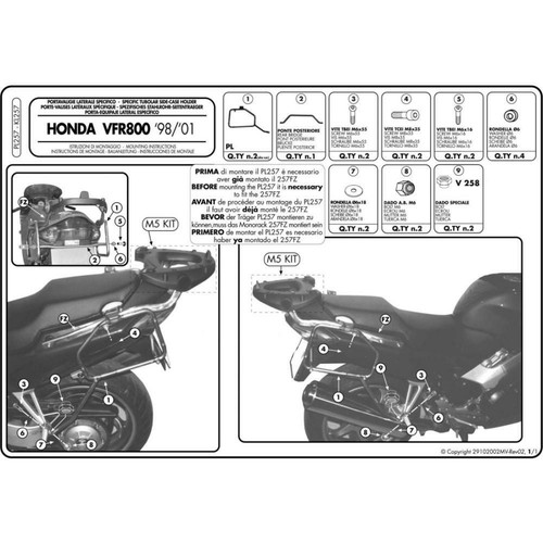 Side luggage rack for honda - side,